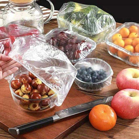 100 pièces couvercles alimentaires réutilisables  en plastique