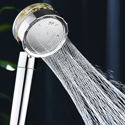 Pomme de Douche à Ventilateur Rotatif Turbo 360 degrés, Haute Pression Économie d'eau