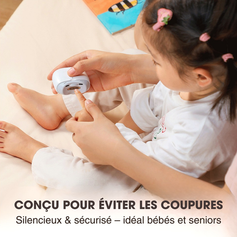 Coupe-Ongles Électrique Portable avec Lumière, Design Incurvé sans Fil