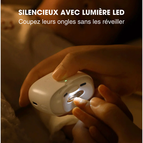 Coupe-Ongles Électrique Portable avec Lumière, Design Incurvé sans Fil