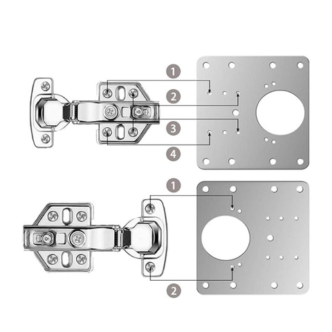 Plaque de Réparation de Charnière en Acier Inoxydable