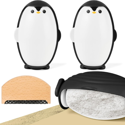 Brosse Anti-Peluches Pingouin – Lavable, Portable et Réutilisable