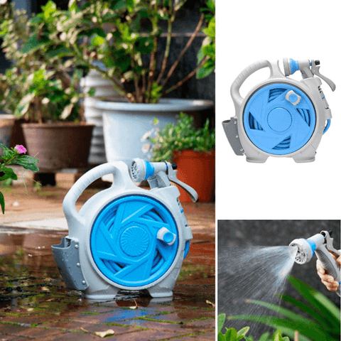 Chariot À Bobine De Tuyau D'arrosage Portable, Ensemble De Pistolet De Pulvérisation D'eau, Pour Jardin Et Voiture