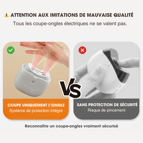 Coupe-Ongles Électrique Portable avec Lumière, Design Incurvé sans Fil