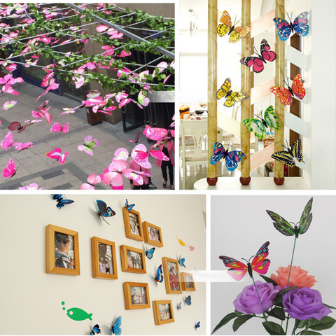 12 Pièces Autocollants Papillons 3D pour décoration