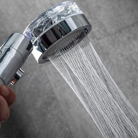 Pomme de Douche à Ventilateur Rotatif Turbo 360 degrés, Haute Pression Économie d'eau