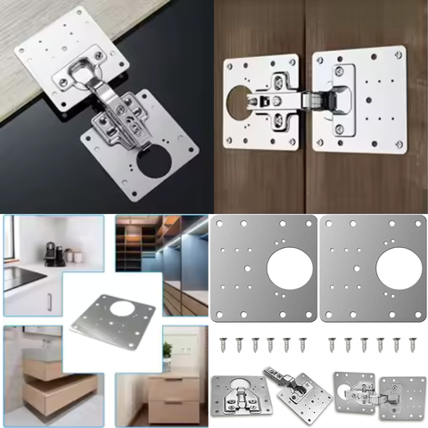 Plaque de Réparation de Charnière en Acier Inoxydable