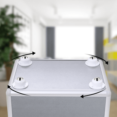 4 Pièces de Mini Roues Pivotantes Auto-Adhésives en Acier Inoxydable