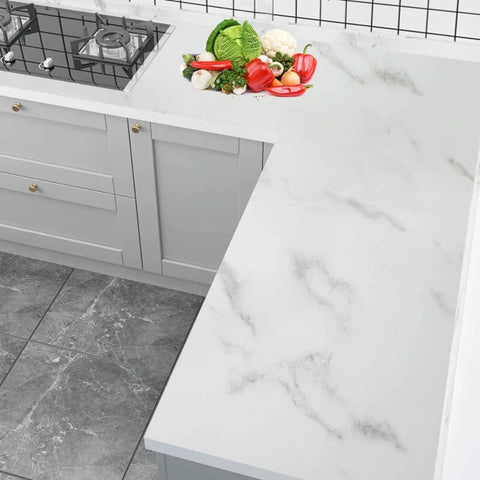 Adhésif Autocollant Effet Marbre Blanc