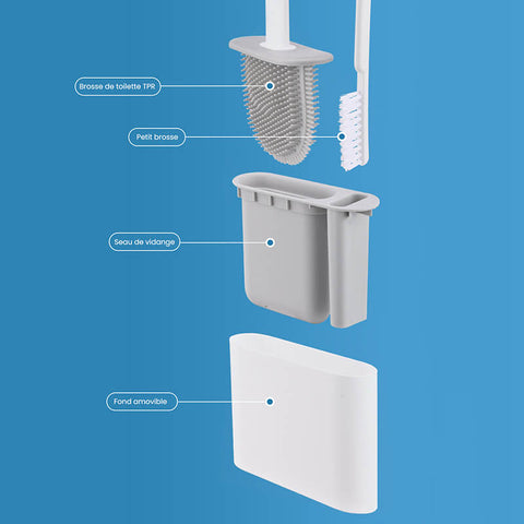 Brosse de Toilette en Silicone TPR