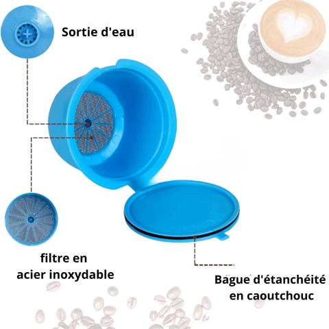 Pack Capsules de Café Rechargeables et Réutilisable pour Dolce Gusto.