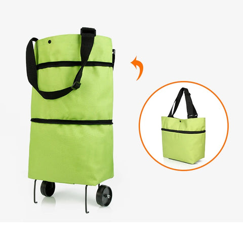 Chariot de courses pliable avec roues