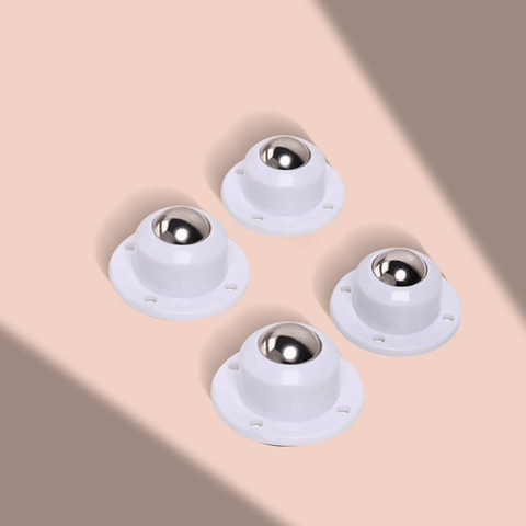 4 Pièces de Mini Roues Pivotantes Auto-Adhésives en Acier Inoxydable