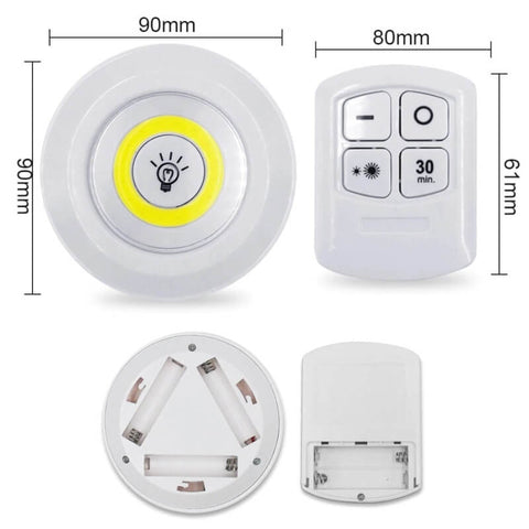 Pack de 3 lampes LED sans fil télécommandées